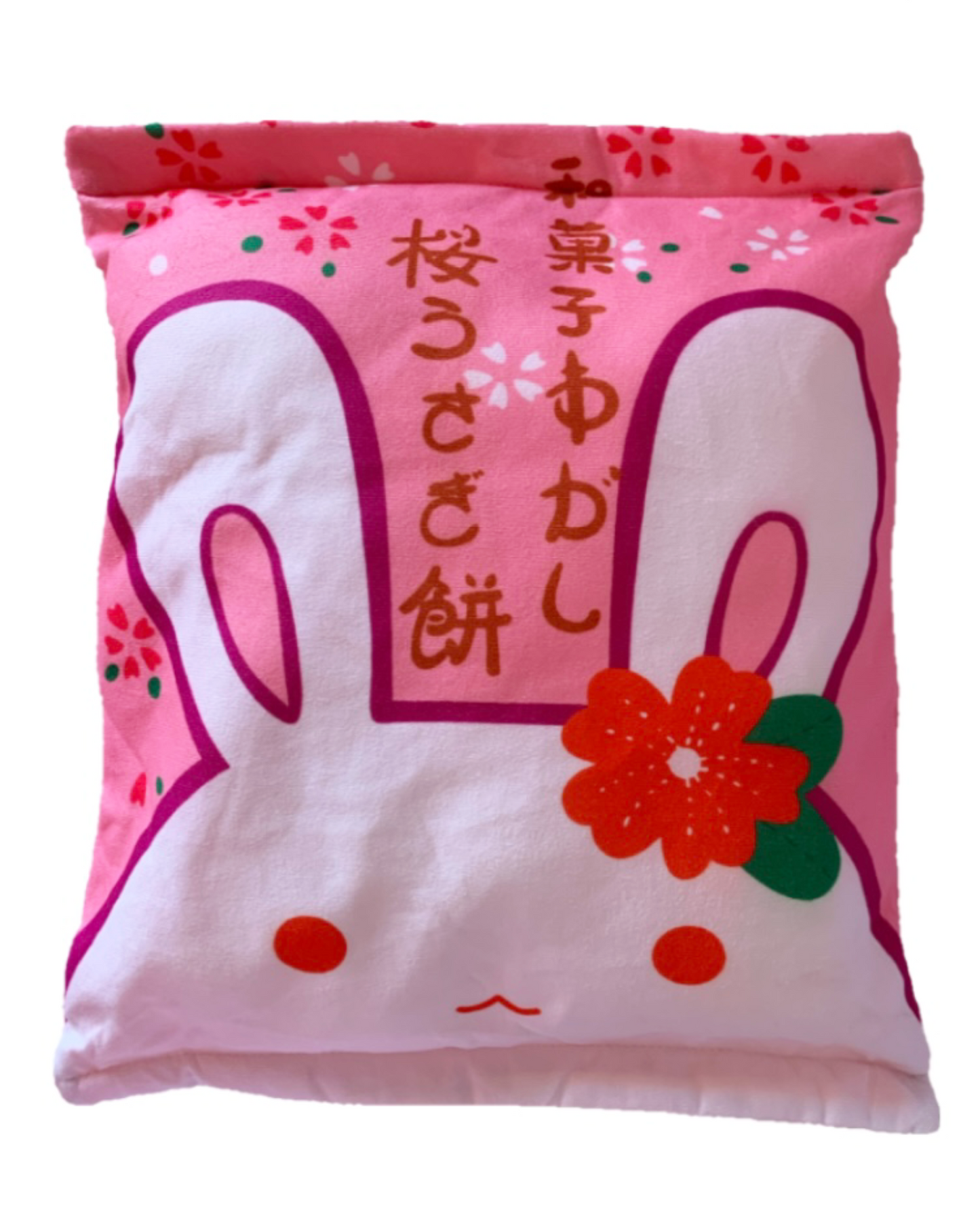 Stress-Relief Pudding Bunnies Pink Pillow