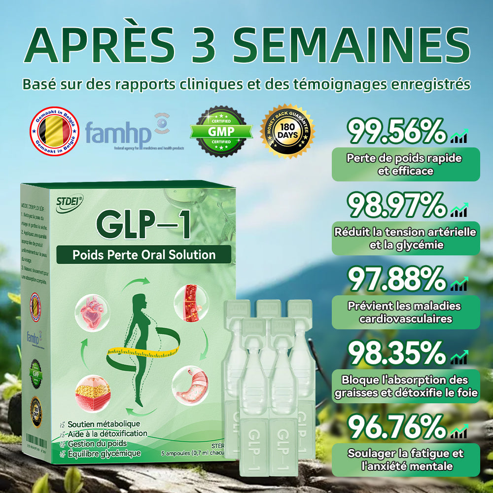 𝑆𝑇𝐷𝐸𝐼®𝐺𝐿𝑃-1 𝑃𝑜𝑖𝑑𝑠 𝑃𝑒𝑟𝑡𝑒 𝑂𝑟𝑎𝑙 𝑆𝑜𝑙𝑢𝑡𝑖𝑜𝑛💧💧Cliniquement validé | Sans effets secondaires | 6 doses ultra-concentrées | 40 % de contenu en plus par boîte que la plupart des marques