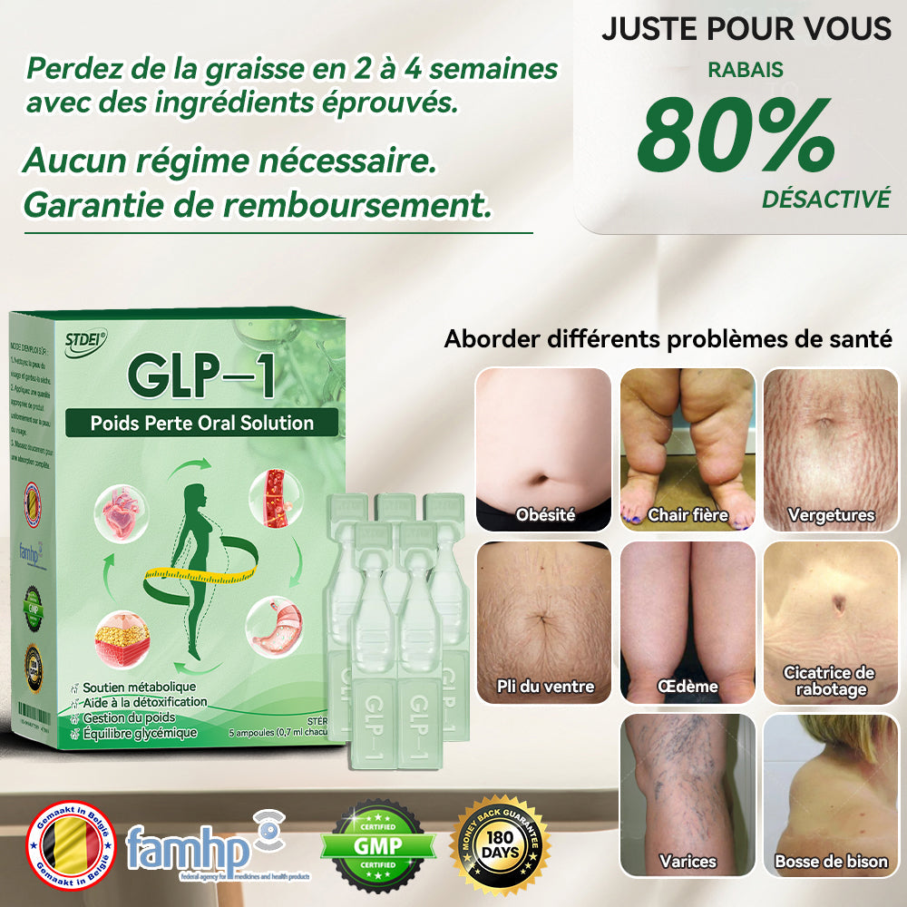 𝑆𝑇𝐷𝐸𝐼®𝐺𝐿𝑃-1 𝑃𝑜𝑖𝑑𝑠 𝑃𝑒𝑟𝑡𝑒 𝑂𝑟𝑎𝑙 𝑆𝑜𝑙𝑢𝑡𝑖𝑜𝑛💧💧Cliniquement validé | Sans effets secondaires | 6 doses ultra-concentrées | 40 % de contenu en plus par boîte que la plupart des marques