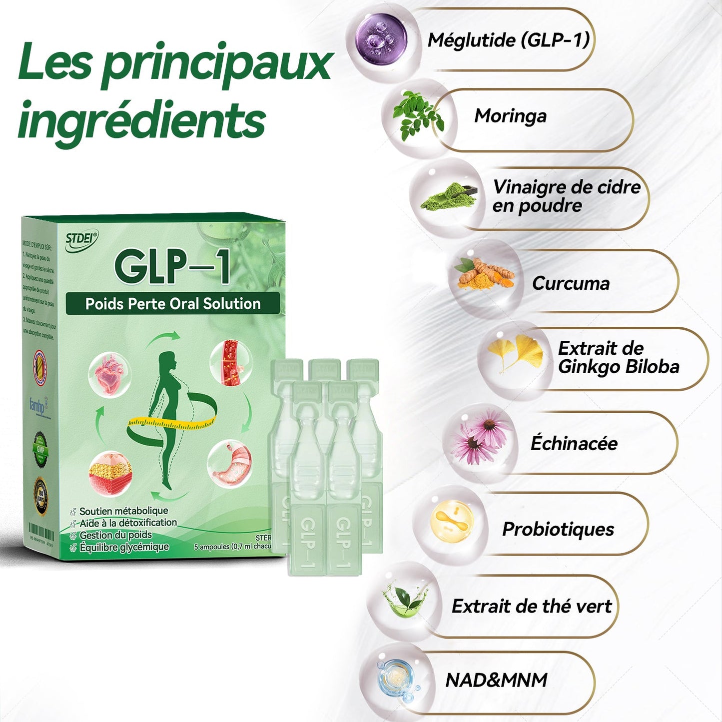 𝑆𝑇𝐷𝐸𝐼®𝐺𝐿𝑃-1 𝑃𝑜𝑖𝑑𝑠 𝑃𝑒𝑟𝑡𝑒 𝑂𝑟𝑎𝑙 𝑆𝑜𝑙𝑢𝑡𝑖𝑜𝑛💧💧Cliniquement validé | Sans effets secondaires | 6 doses ultra-concentrées | 40 % de contenu en plus par boîte que la plupart des marques