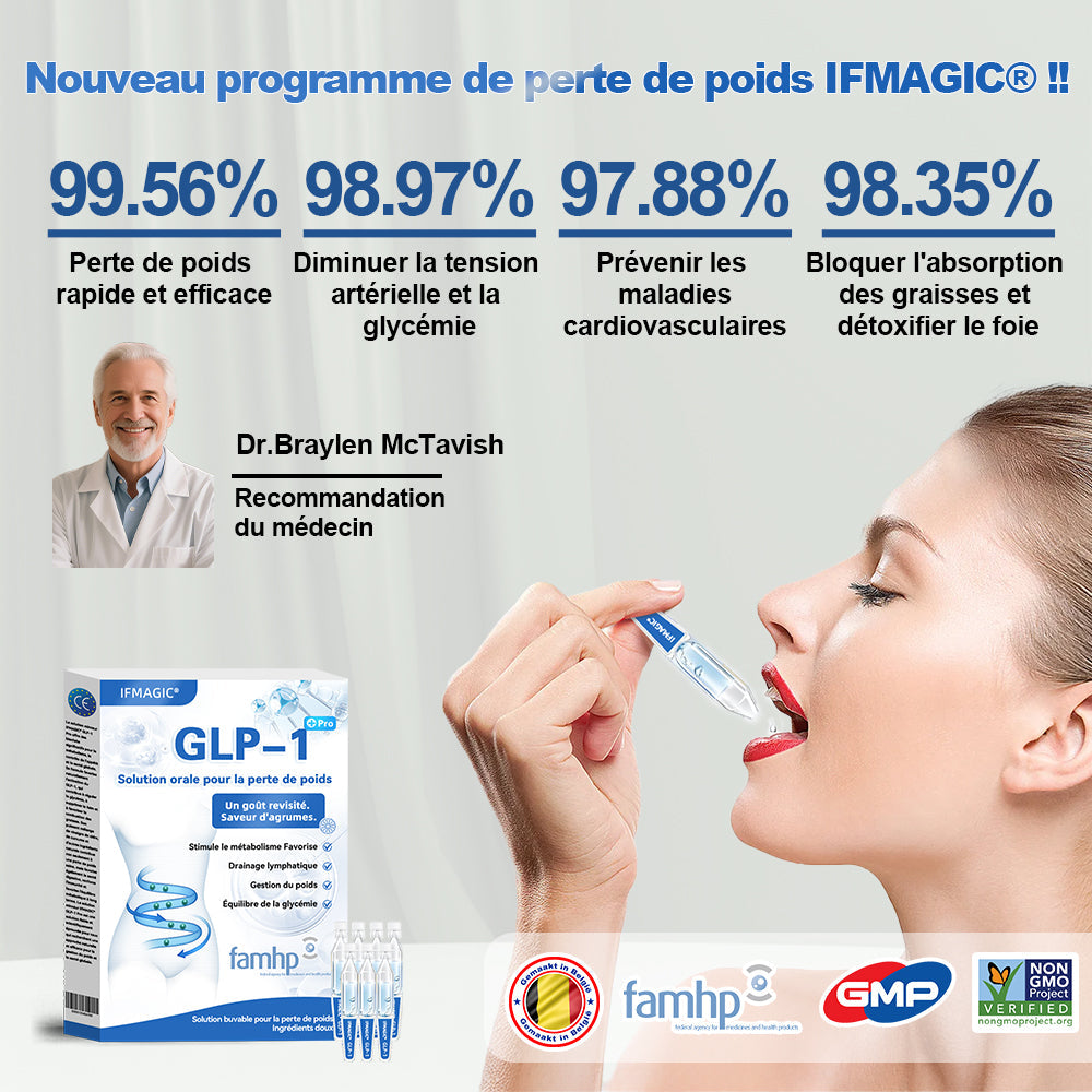 𝐈𝐅𝐌𝐀𝐆𝐈𝐂® 𝐆𝐋𝐏-𝟏 𝐏𝐫𝐨 𝐒𝐨𝐥𝐮𝐭𝐢𝐨𝐧 𝐨𝐫𝐚𝐥𝐞 𝐩𝐨𝐮𝐫 𝐥𝐚 𝐩𝐞𝐫𝐭𝐞 𝐝𝐞 𝐩𝐨𝐢𝐝𝐬💧💧