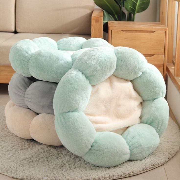 Flower Cat Bed Soft and Cute Open Design