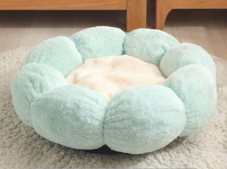 Flower Cat Bed Soft and Cute Open Design