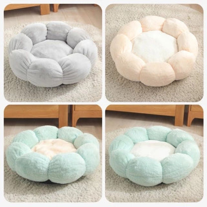 Flower Cat Bed Soft and Cute Open Design