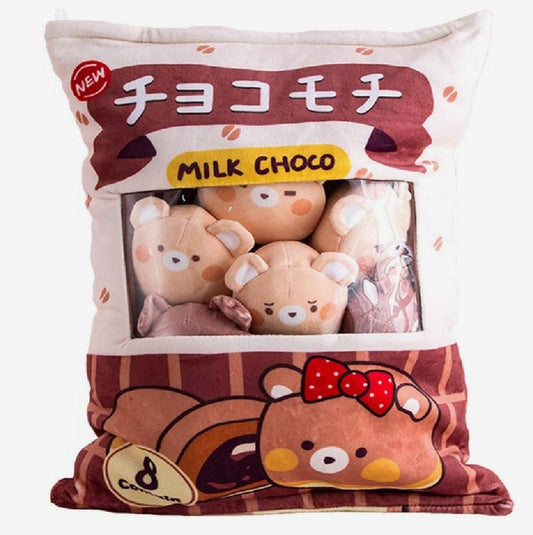 Stress-Relief Pudding Pillow Choco Bears
